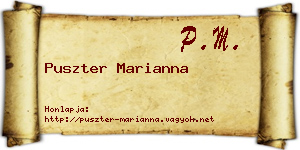 Puszter Marianna névjegykártya