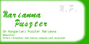 marianna puszter business card